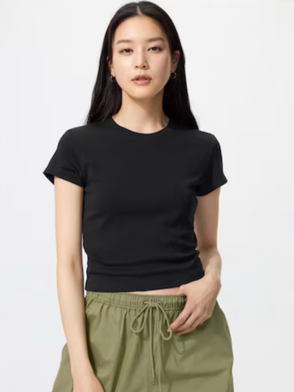 Uniqlo Black Crop Top